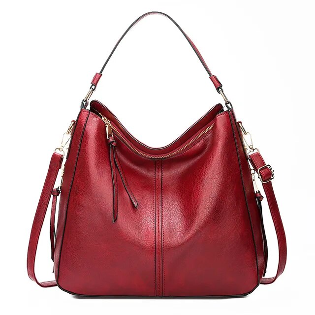 Wearclo | Women's Hobo Shoulder Bag with Gold Hardware