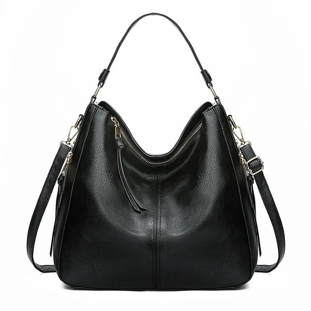 Wearclo | Women's Hobo Shoulder Bag with Gold Hardware