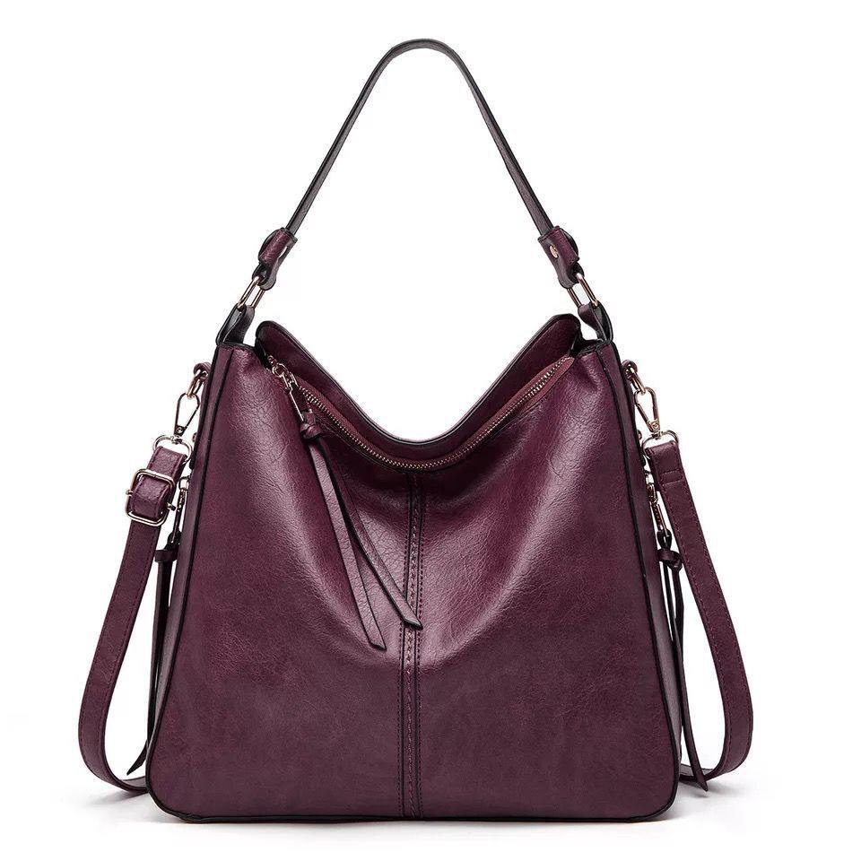 Wearclo | Women's Hobo Shoulder Bag with Gold Hardware