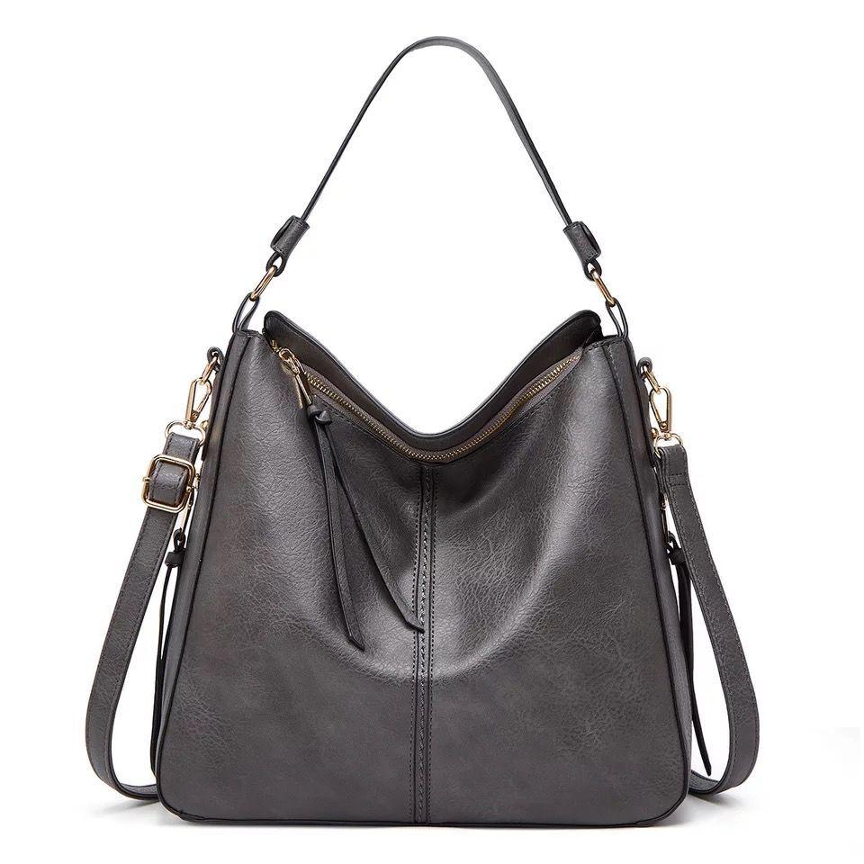 Wearclo | Women's Hobo Shoulder Bag with Gold Hardware