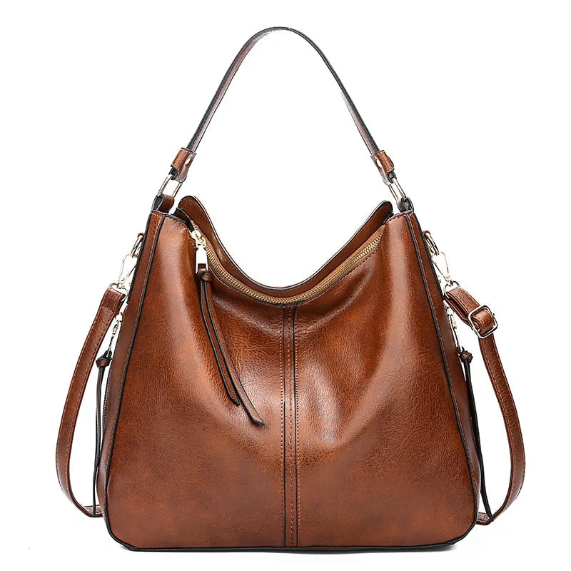 Wearclo | Women's Hobo Shoulder Bag with Gold Hardware