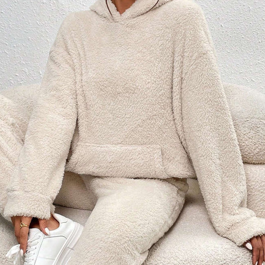 Wearclo | Women's Hooded Fleece Loungewear Set