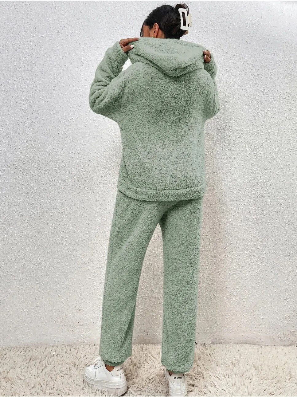 Wearclo | Women's Hooded Fleece Loungewear Set