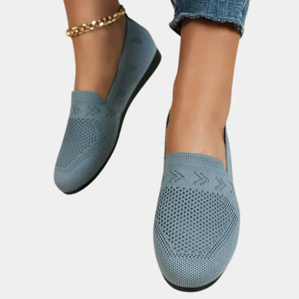 Wearclo | Women's Knit Loafers with Arch Support