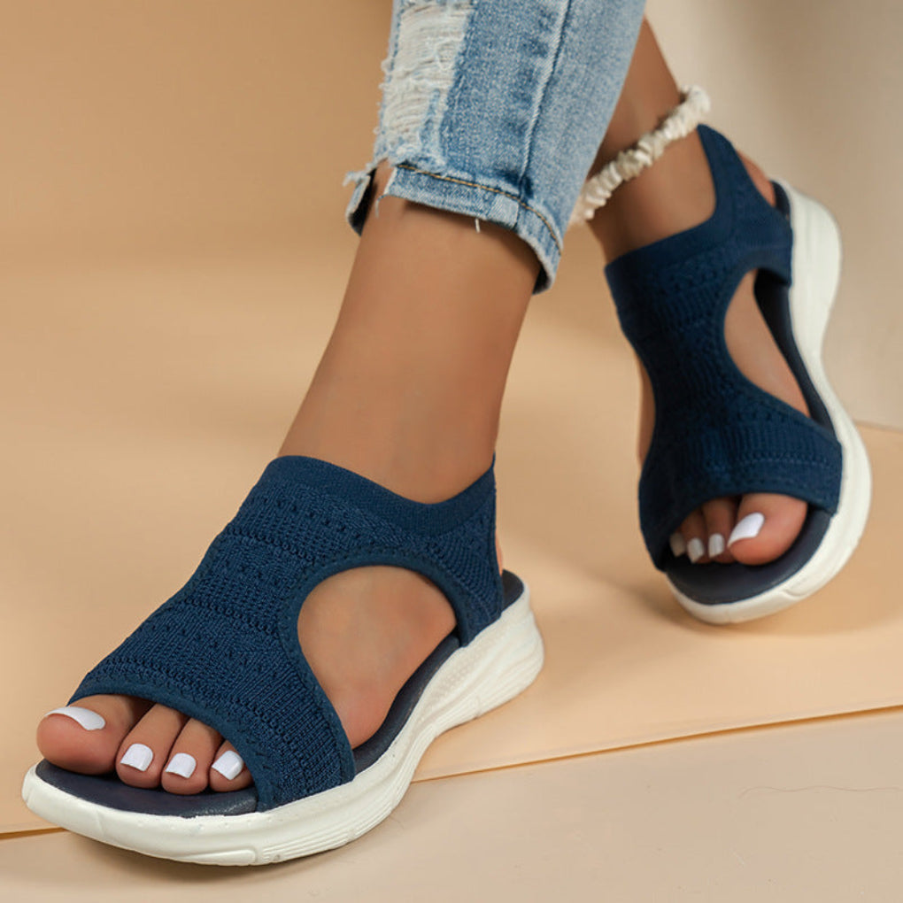Wearclo | Women's Knit Sport Sandals with Cutouts