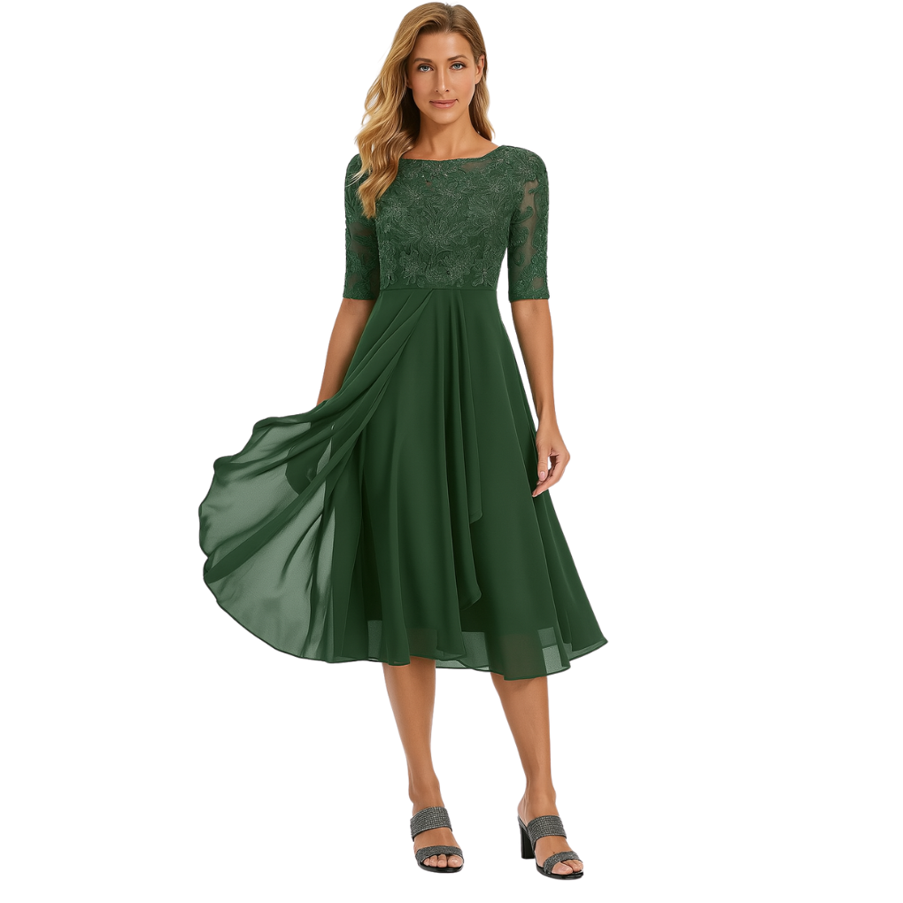 Wearclo | Women's Lace Midi Dress