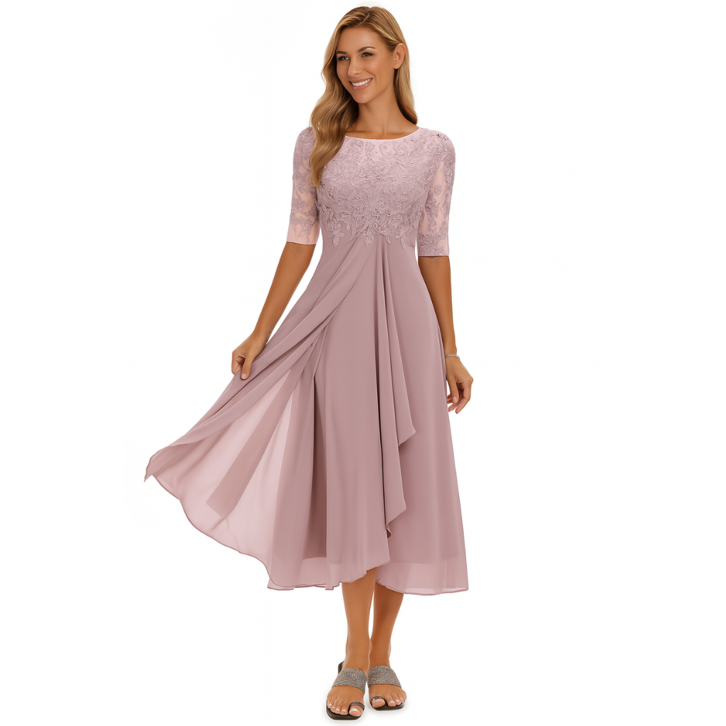 Wearclo | Women's Lace Midi Dress