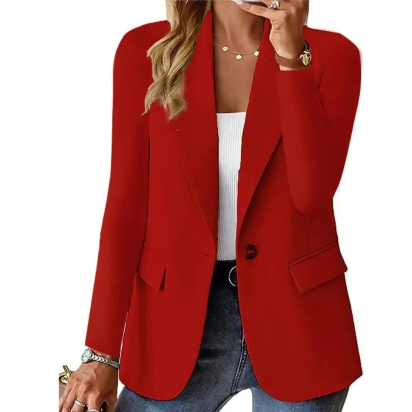 Wearclo | Women's Lapel Pocket Blazer