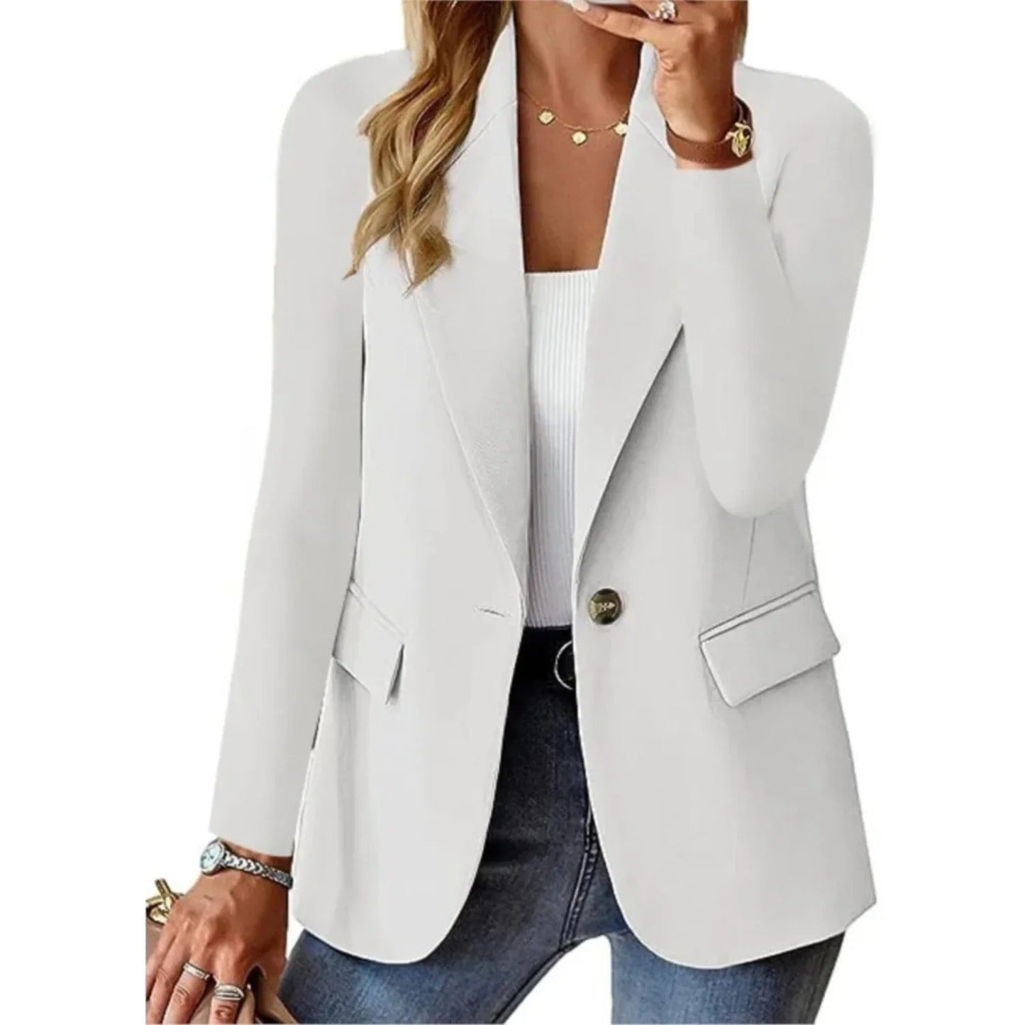 Wearclo | Women's Lapel Pocket Blazer
