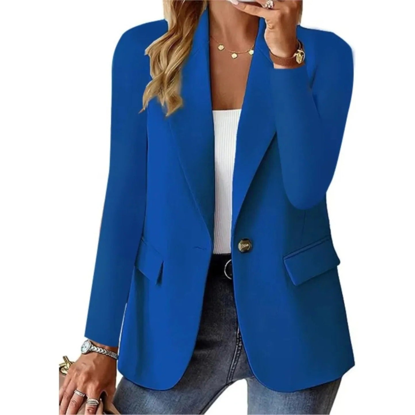 Wearclo | Women's Lapel Pocket Blazer