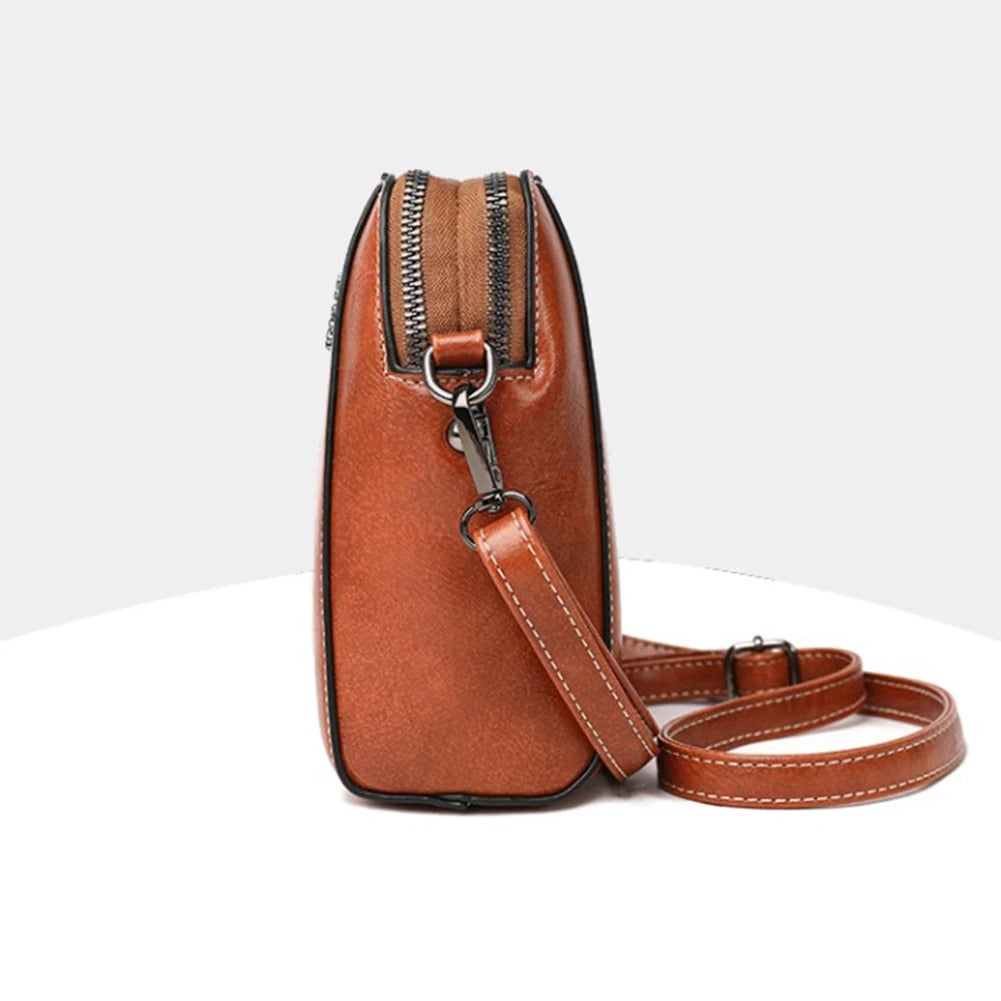 Wearclo | Women's Leather Crossbody Bag with Adjustable Strap