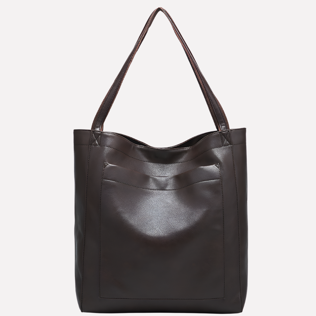 Wearclo | Women's Leather Tote Bag with Shoulder Straps