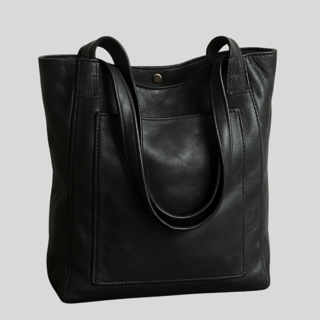 Wearclo | Women's Leather Tote Bag with Shoulder Straps