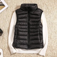Wearclo | Women's Down Vest with Stand Collar