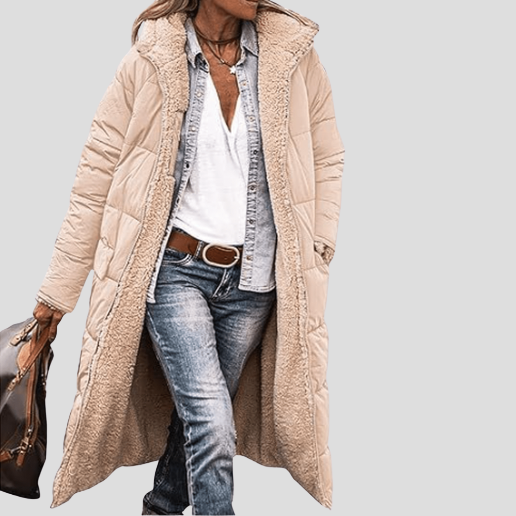 Wearclo | Women's Long Hooded Reversible Coat