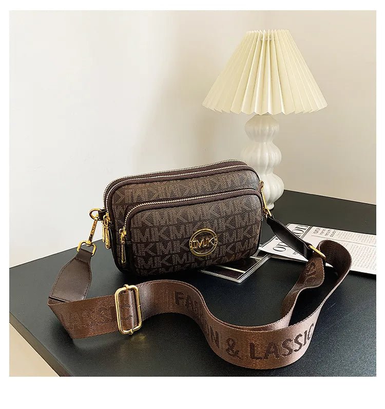 Wearclo | Women's Monogram Crossbody Bag with Adjustable Strap