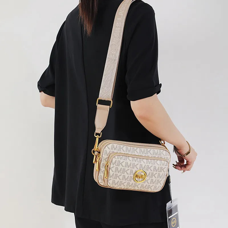 Wearclo | Women's Monogram Crossbody Bag with Adjustable Strap