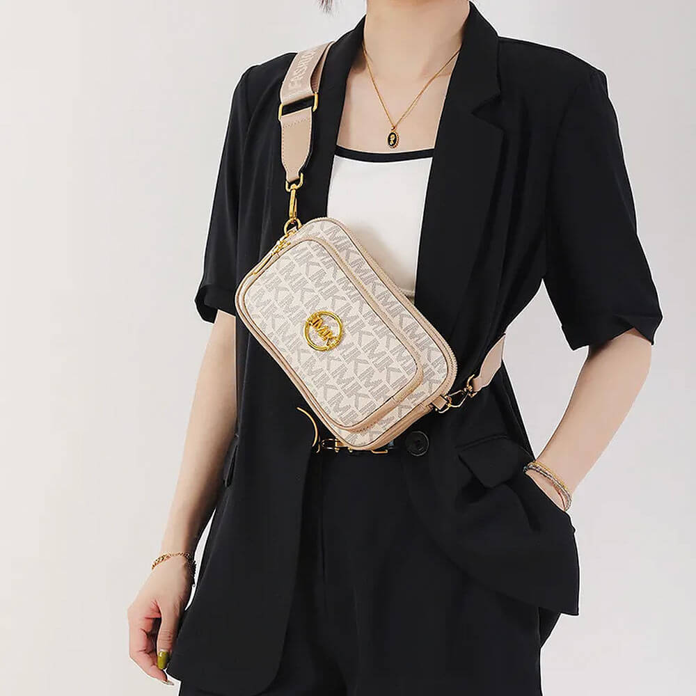Wearclo | Women's Monogram Crossbody Bag with Adjustable Strap