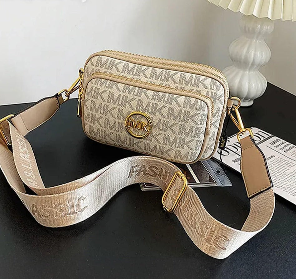 Wearclo | Women's Monogram Crossbody Bag with Adjustable Strap