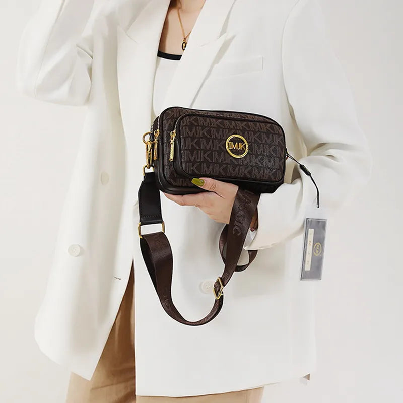 Wearclo | Women's Monogram Crossbody Bag with Adjustable Strap