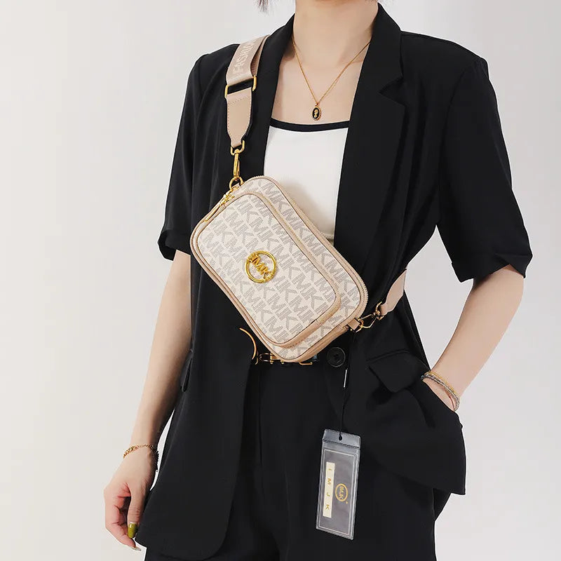 Wearclo | Women's Monogram Crossbody Bag with Adjustable Strap