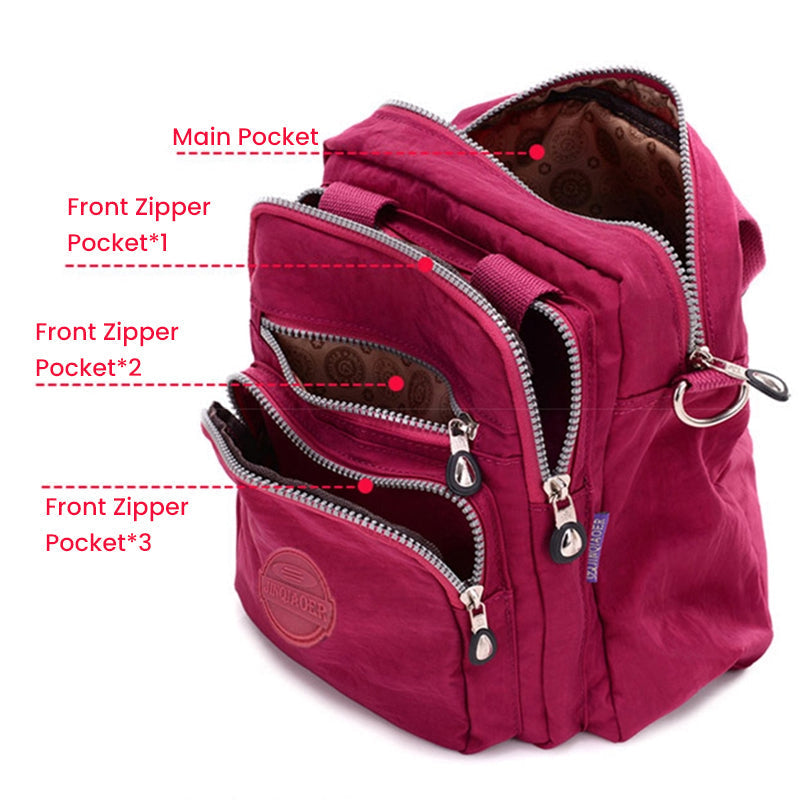Wearclo | Women's Multifunctional Crossbody Bag with Multiple Compartments