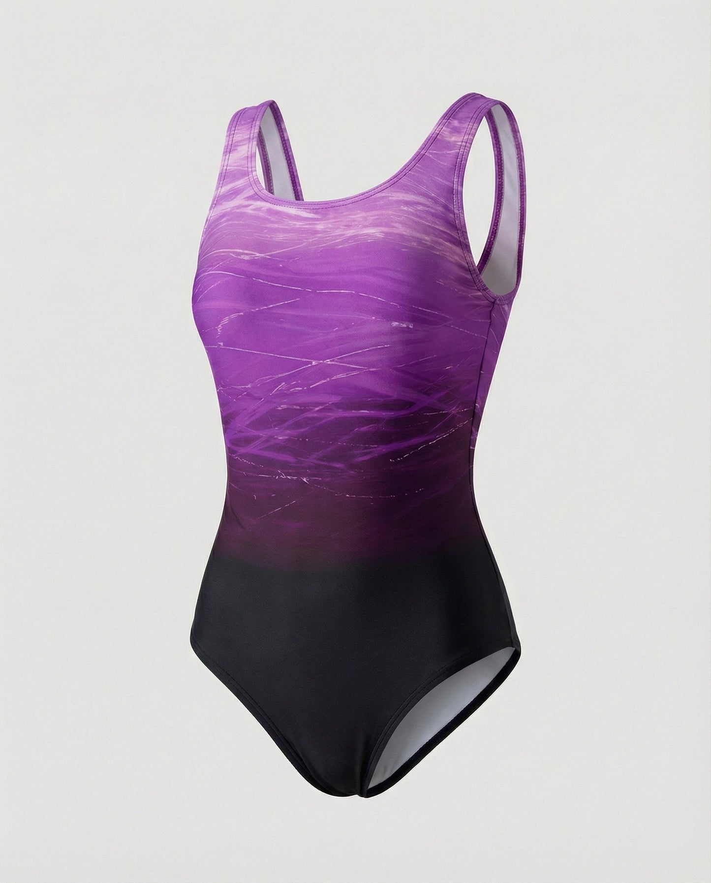 Wearclo | Women's One-Piece Sports Swimsuit with Ombre Design & Quick-Drying