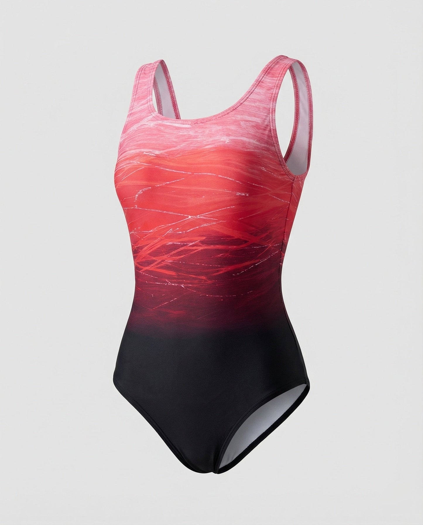 Wearclo | Women's One-Piece Sports Swimsuit with Ombre Design & Quick-Drying