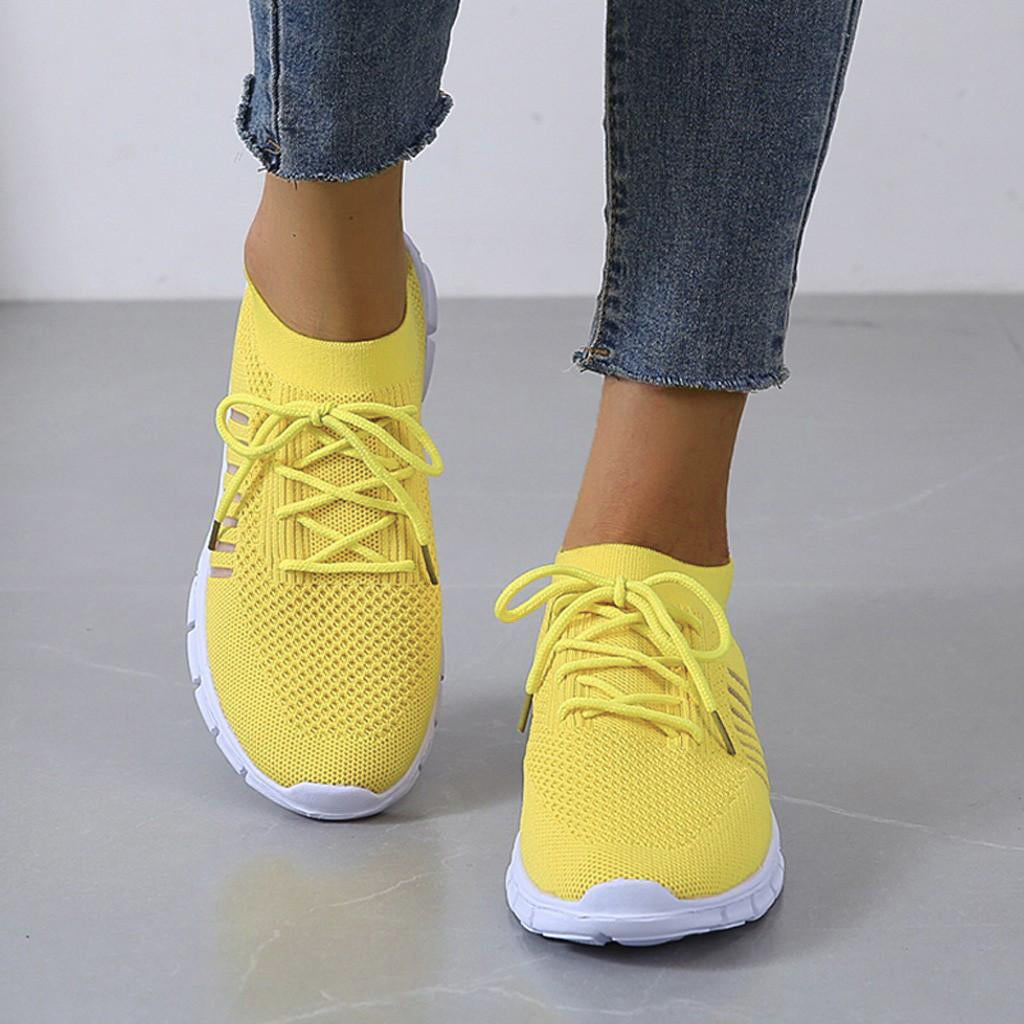 Wearclo | Women's Orthopedic Knit Sneakers with Lace-Up