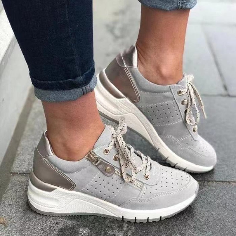Wearclo | Women's Orthopedic Sneakers with Side Zipper