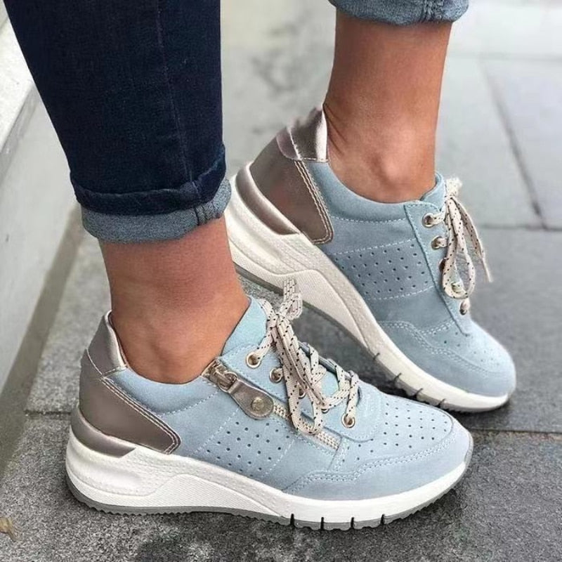 Wearclo | Women's Orthopedic Sneakers with Side Zipper