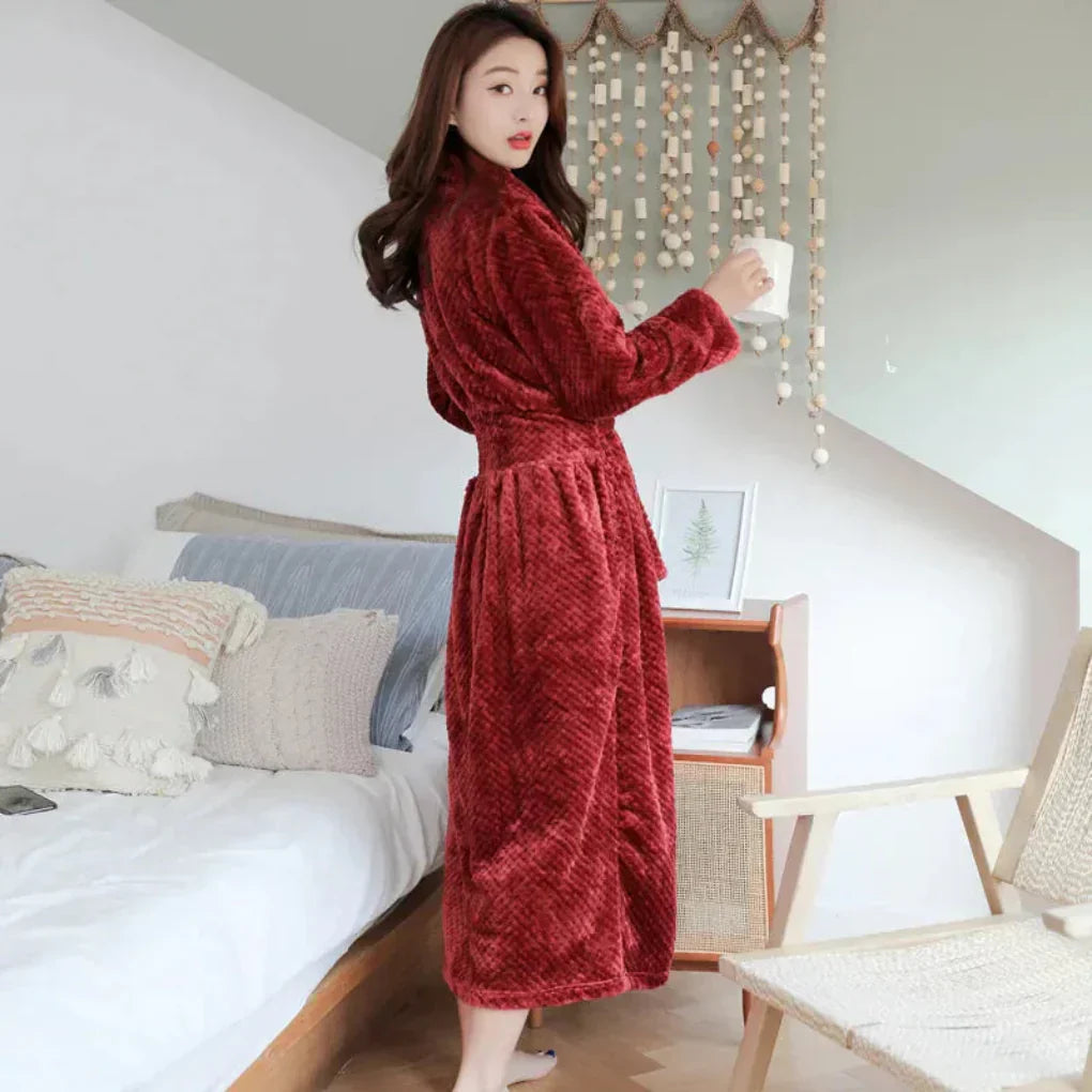 Wearclo | Women's Plush Hooded Robe