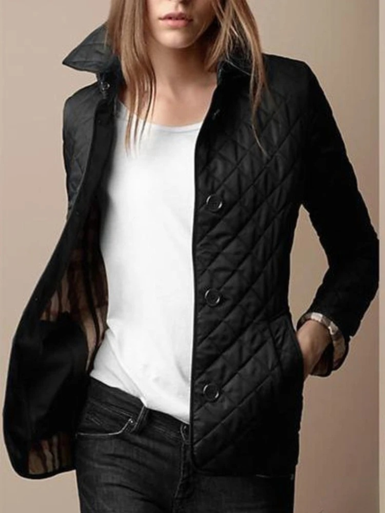 Wearclo | Women's Quilted Jacket with Collar