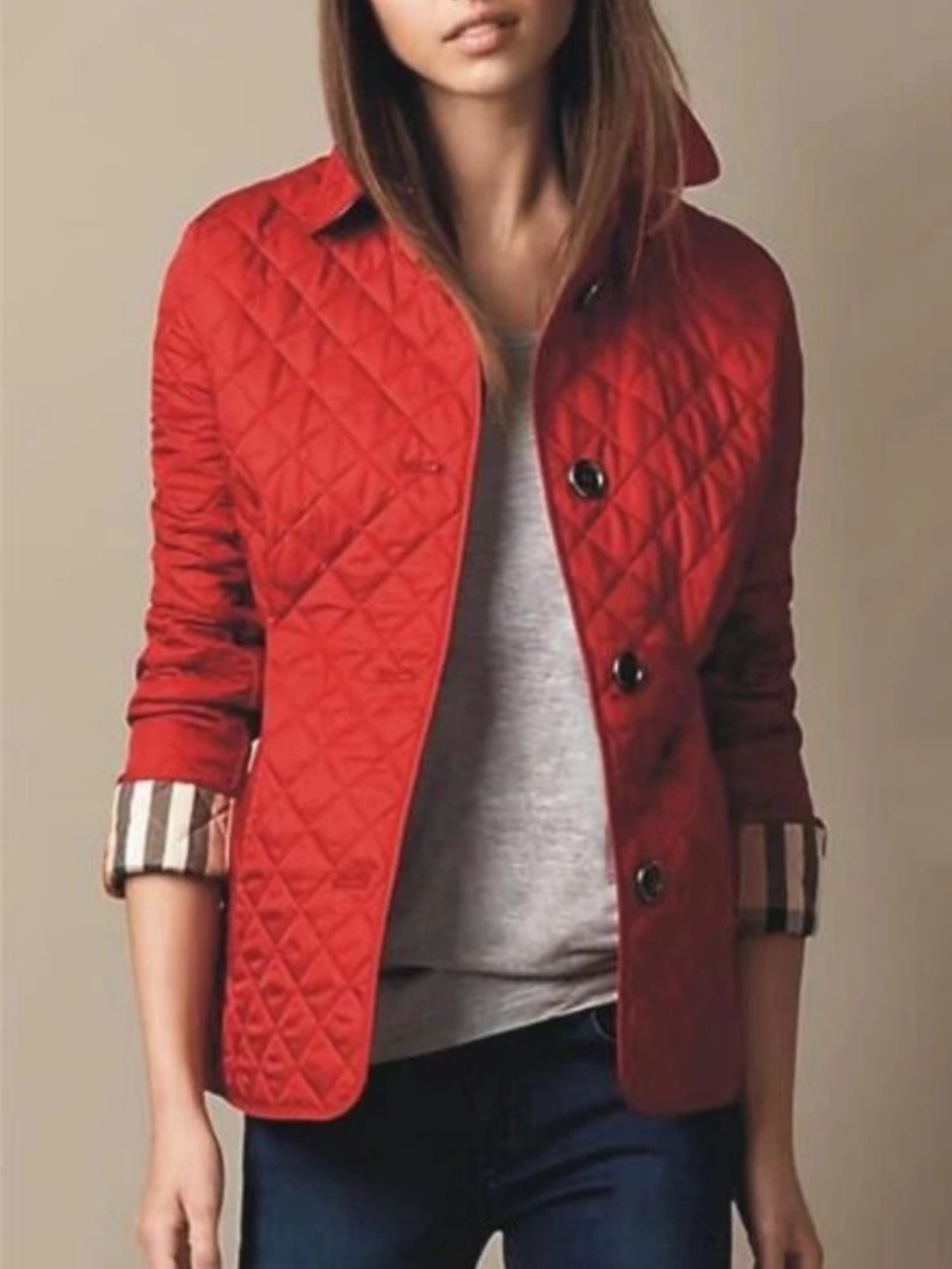 Wearclo | Women's Quilted Jacket with Collar