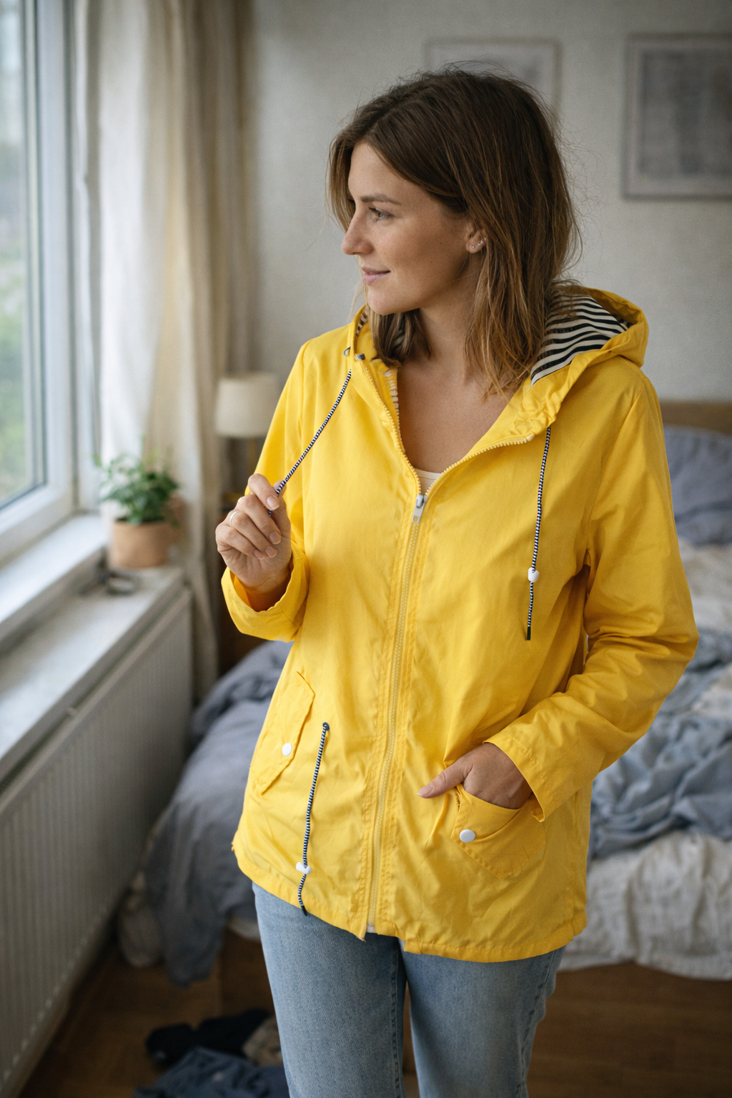 Wearclo Women's Rain Jacket Lightweight with Hood