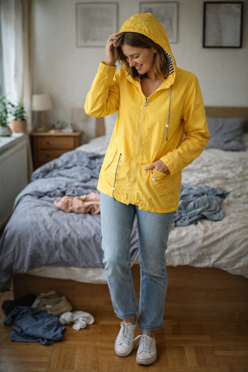 Wearclo Women's Rain Jacket Lightweight with Hood