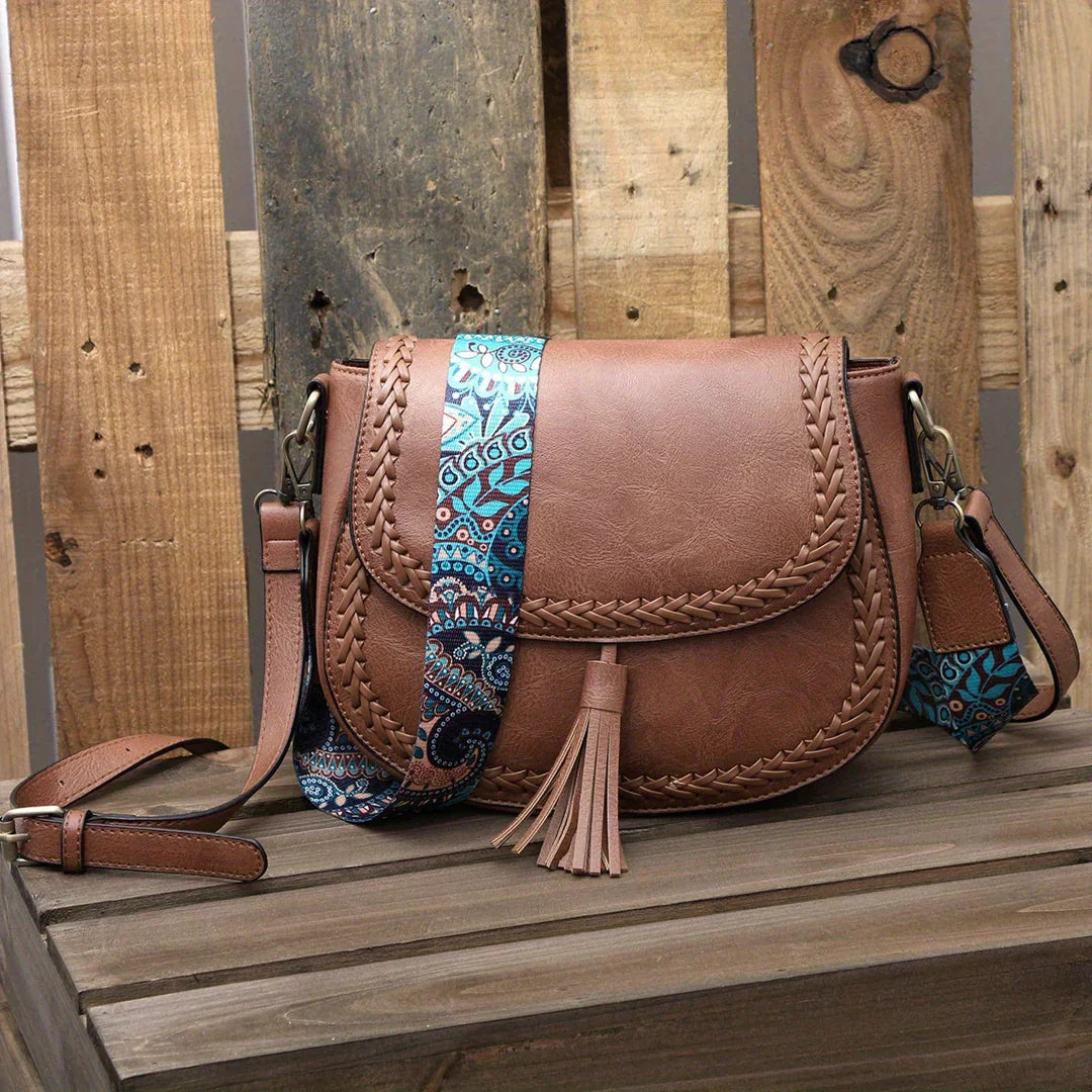Wearclo | Women's Saddle Bag with Tassel Detail