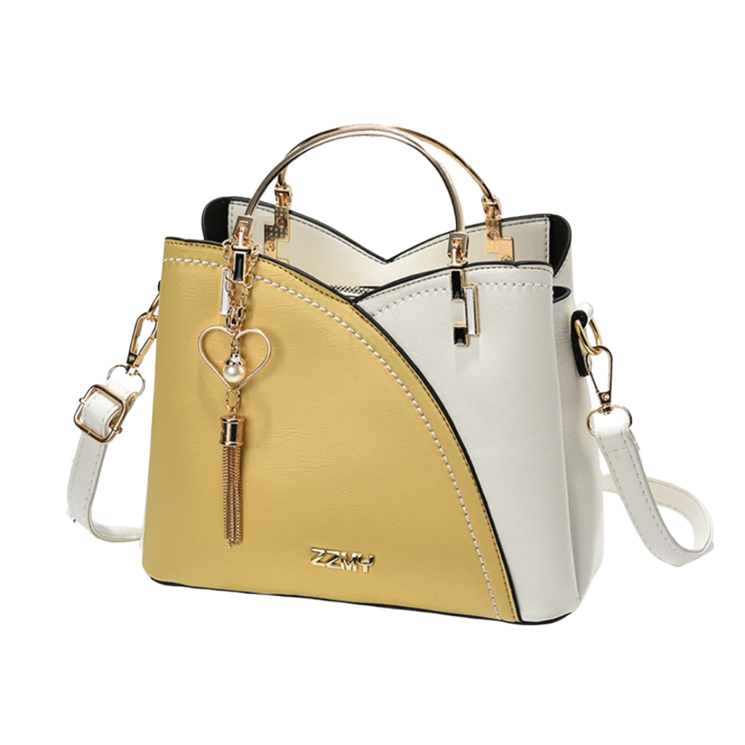 Wearclo | Women's Satchel Handbag with Patchwork Design
