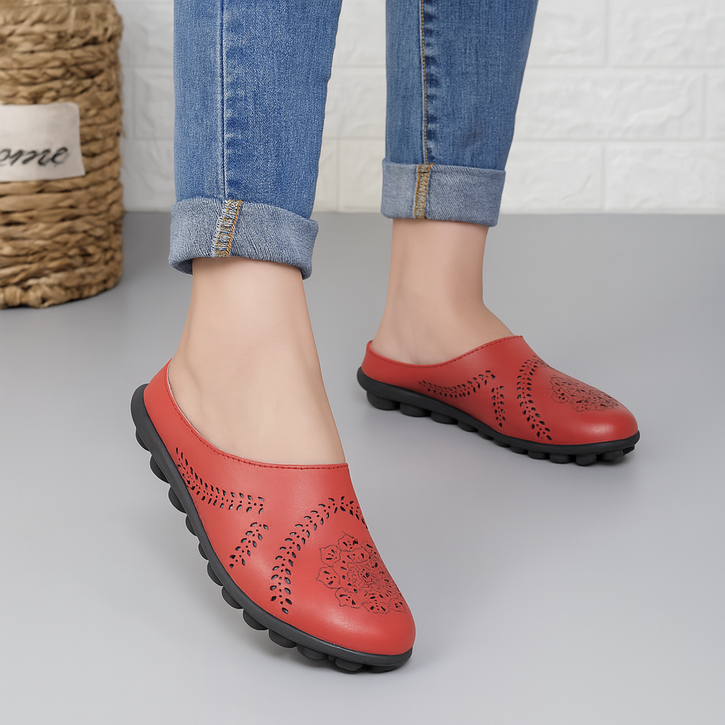 Wearclo | Women's Slip-On Sandals Cutout Design