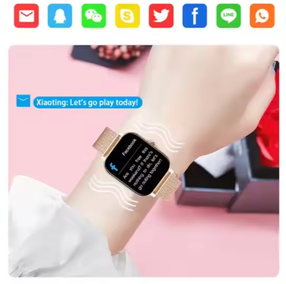 Wearclo | Women's Smartwatch with Health Tracking and Mesh Strap