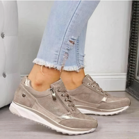 Women's Comfortable Side-Zip Sneakers