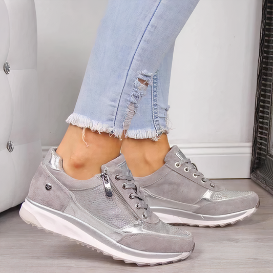 Wearclo | Women's Sneakers with Side Zipper