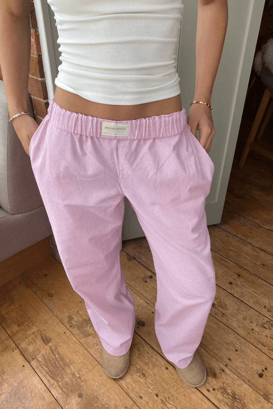 Wearclo | Women's Striped Lounge Pants Relaxed Fit