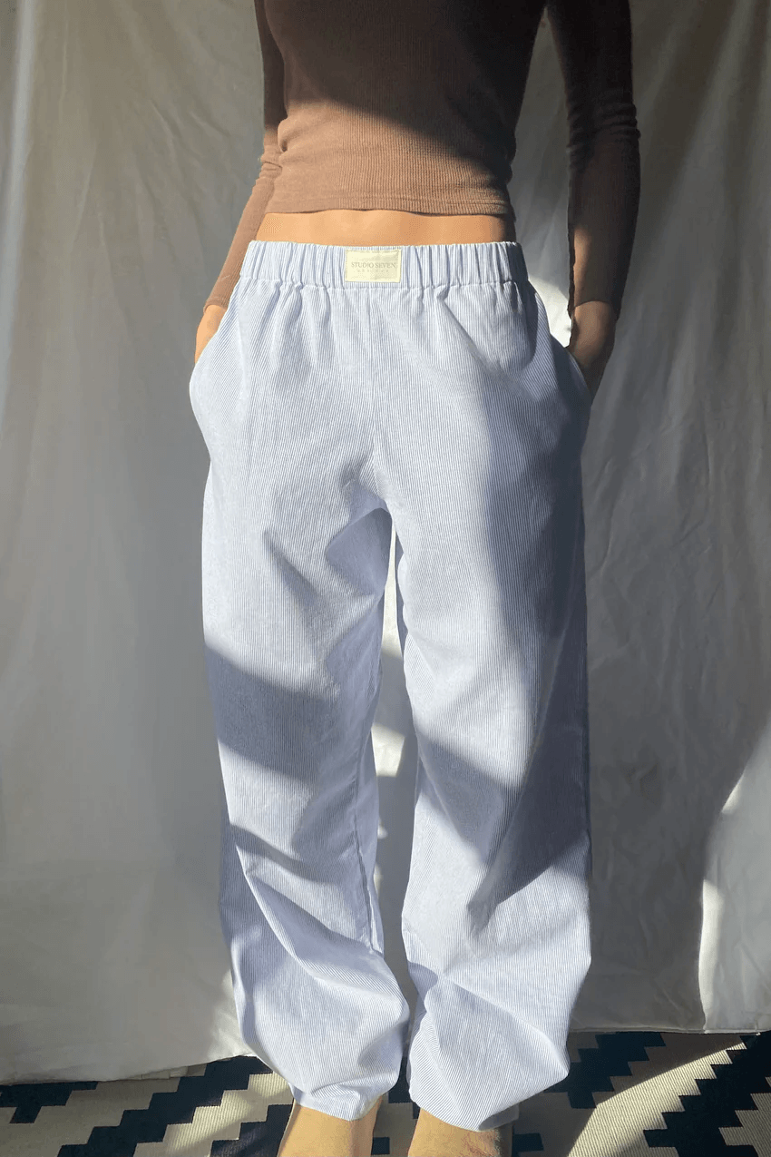 Wearclo | Women's Striped Lounge Pants Relaxed Fit
