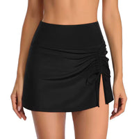 Wearclo | Side Slit Ruched Swim Skirt