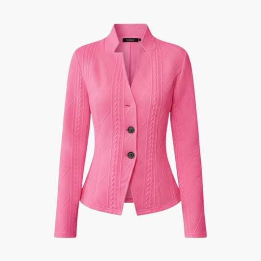 Wearclo | Women's Textured Blazer with Button Closure
