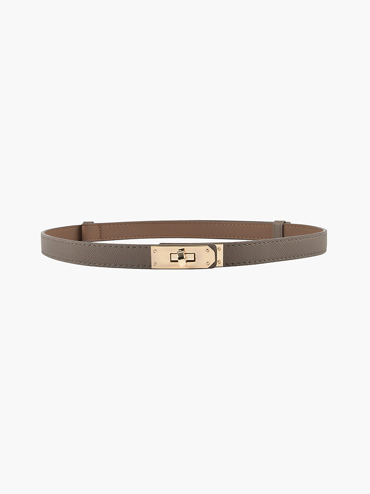 Wearclo | Women's Thin Belt with Gold Buckle