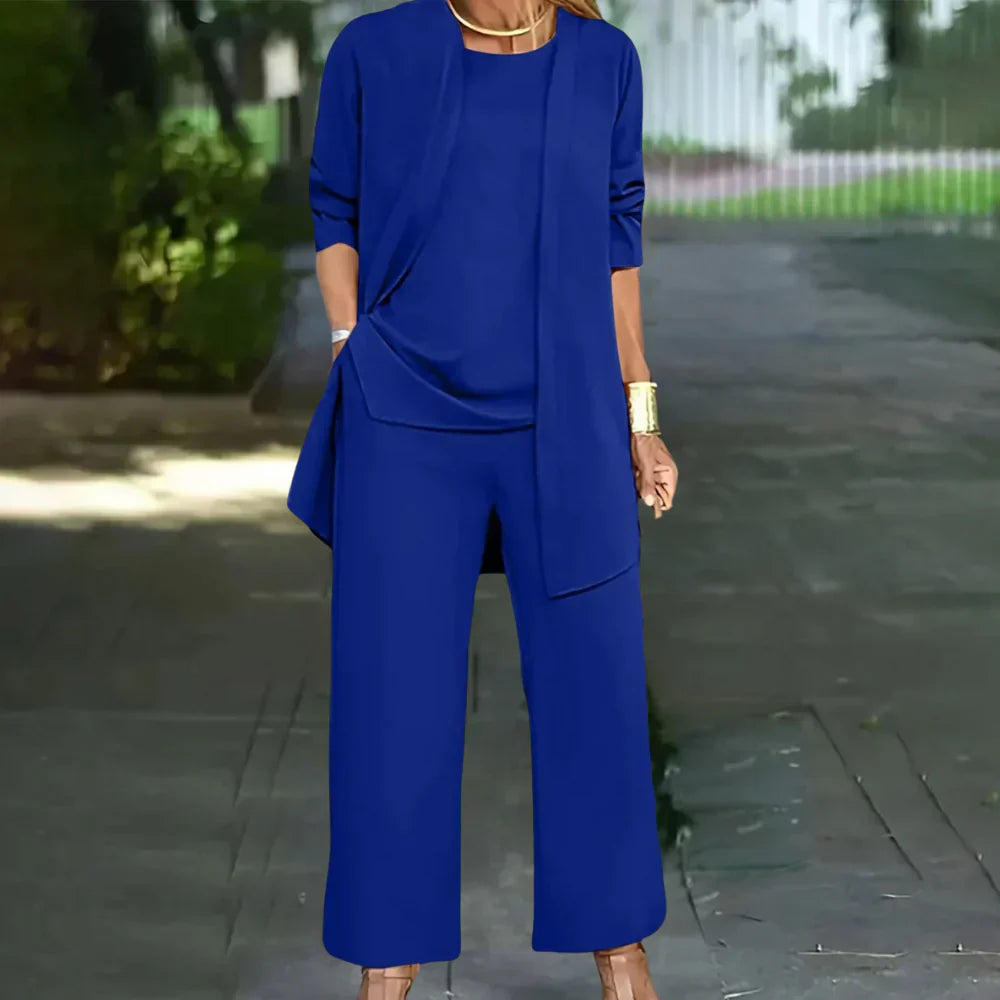 Wearclo | Women's Three-Piece Pantsuit Set with Tailored Fit