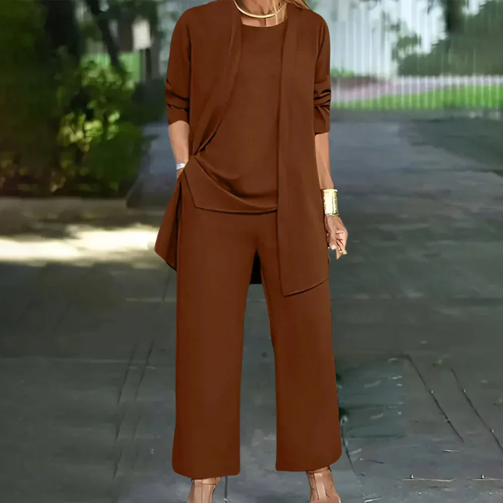Wearclo | Women's Three-Piece Pantsuit Set with Tailored Fit