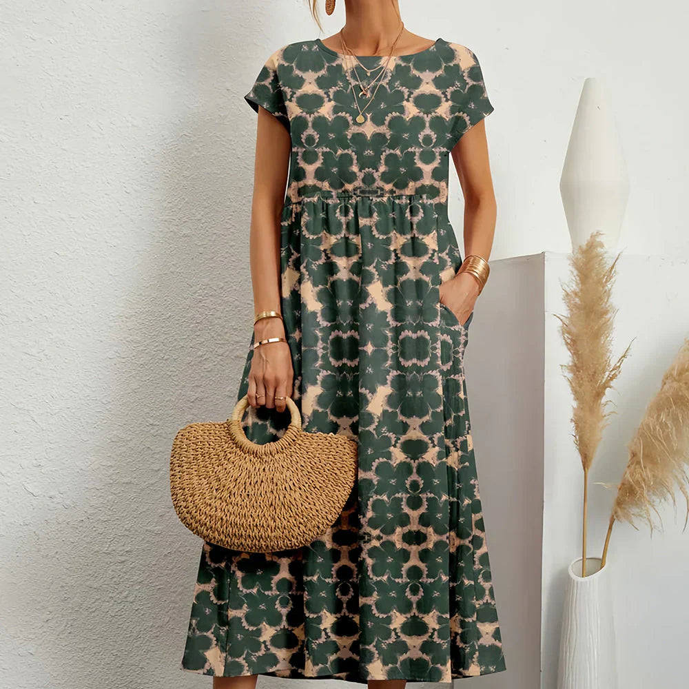 Wearclo | Women's Tiered Floral Midi Dress